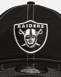 New Era Las Vegas Raiders 'Contrast Chrome' 9TWENTY Casual Trucker Strapback Black