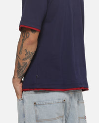 Carre Phys Ed 2 Tone T-Shirt Dark Navy