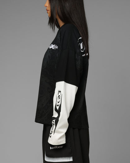 Loiter Xplicit Layered Long Sleeve T-Shirt Black
