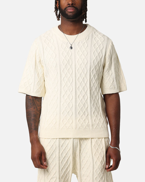 XXIII Lucas Cable Knit T-Shirt Cream