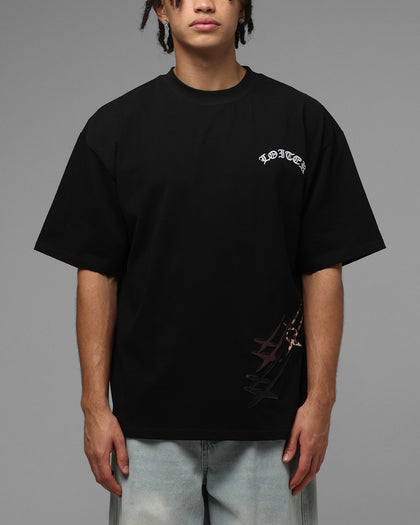 Loiter Hybrid Patch T-Shirt Black