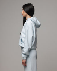 American Thrift Women's Classic Zip Hoodie Light Blue