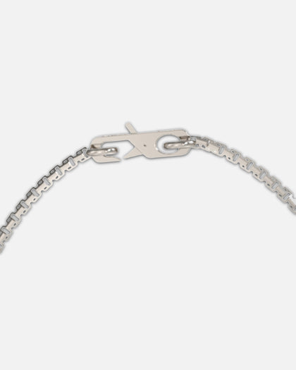 Guess Mainline Lion King Crystal Exagon Necklace Silver