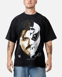 73Studio X WWE Dominik Mysterio Independence T-Shirt Black Acidwash