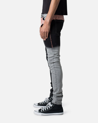 MNML X596 Patched Skinny Denim Jeans Multi