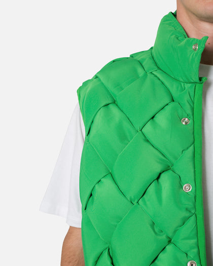 MNML Woven Puffer Vest Green