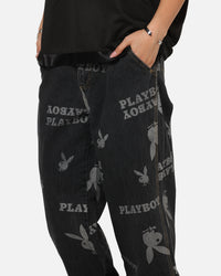 Playboy Mess Denim Jeans Washed Black
