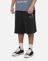 Saint Morta Bloodline Baggy Sweat Shorts Washed Black