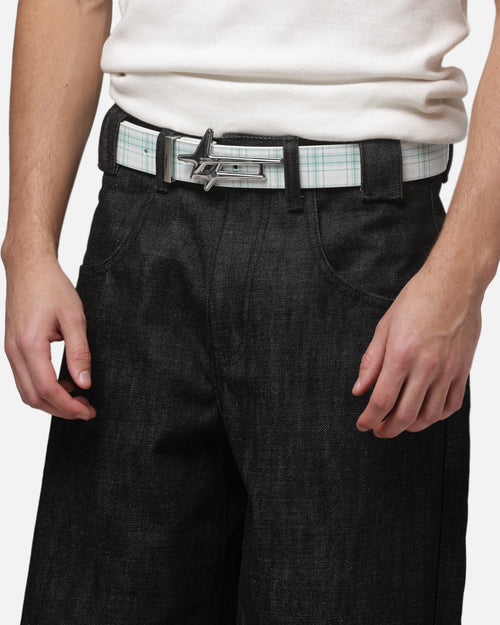 Loiter Star Born Belt Green Plaid