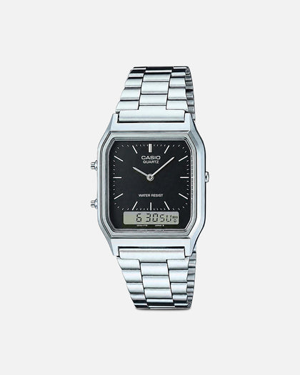 Casio AQ230A-1D Watch Silver/Black