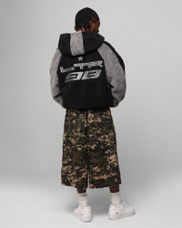Loiter Speedway Fleece Jacket Black/Grey