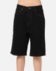 S Double Denim Standard Shorts Black Rinse