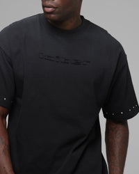 Loiter Rodeo Applique T-Shirt Black