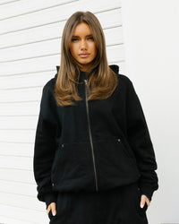 American Thrift Zip Hoodie Black