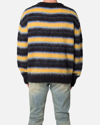MNML Striped Mohair Sweater Black