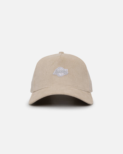 New Era Los Angeles Lakers 'Micro Cord Cream' 9FORTY A-Frame Snapback Cream/White