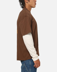 Dickies Payson 2Fer Long Sleeve T-Shirt Brown