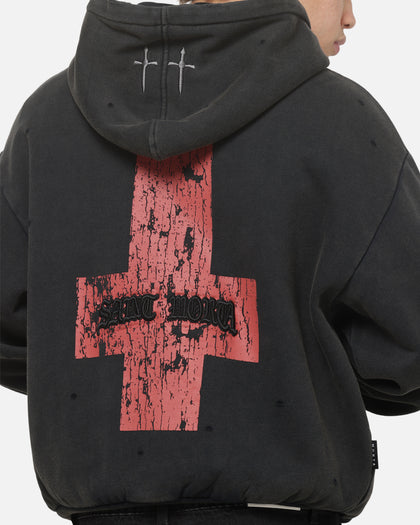Saint Morta Saints Marked Zip Hoodie Washed Black
