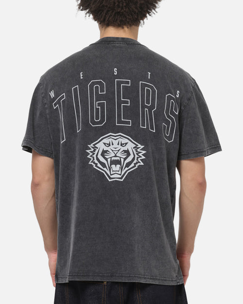 Bleacher Athletic Wests Tigers NRL Attrition Washed T-Shirt Black