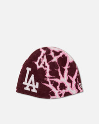 New Era Los Angeles Dodgers Lightning Knit Skully Maroon