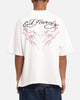Ed Hardy Techno Rhinestone T-Shirt Off White