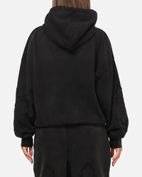 Ed Hardy Fray Zip Hoodie Black