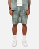 Saint Morta Solis Textured Shorts Petrol Green