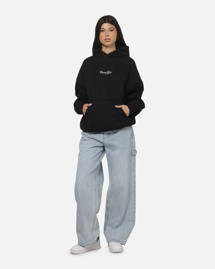 Carre Mini Script Hoodie Black