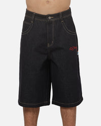 Ed Hardy Dragon Wide Leg Jorts Indigo Denim
