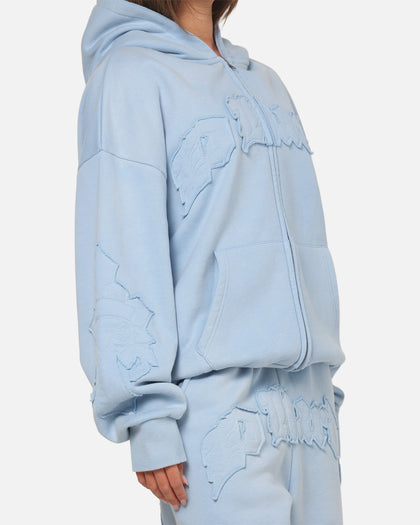 Ed Hardy Fray Zip Hoodie Blue