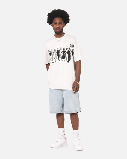 S Double People Stripe T-Shirt Pigment Grey