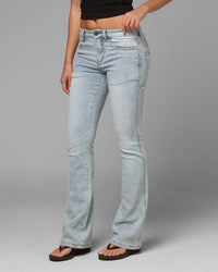 Loiter Women's Wraith Bootcut Jeans Blue Denim