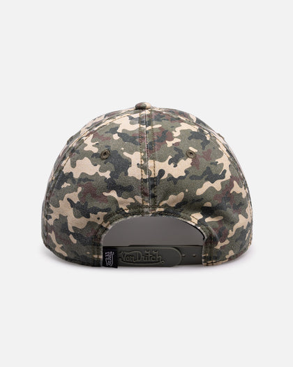 Von Dutch Distressed Dad Strapback Camo Pink