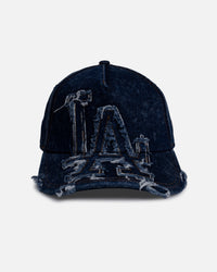 New Era Los Angeles Dodgers 'Denim Over' 9FORTY A-Frame Strapback Dark Denim