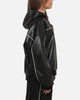 Carré Velocity Vegan Leather Bomber Jacket Black