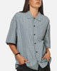 Carre Plaid Button Up Shirt Green-Plaid