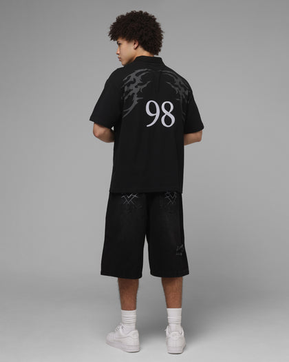 Loiter Cyber Polo T-Shirt Black