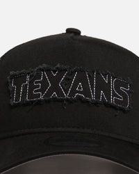 New Era Houston Texans 'Distressed' 9FORTY A-Frame Trucker Snapback Black/White