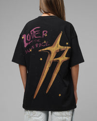 Loiter Melancholy T-Shirt Black Acidwash