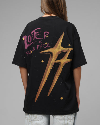 Loiter Melancholy T-Shirt Black Acidwash