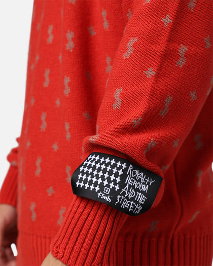 Ksubi Allstar Knit Torch Crewneck Red