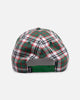 Von Dutch Distressed Plaid Dad Snapback Green