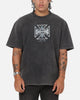 West Coast Choppers Chain Cross T-Shirt Black Acidwash