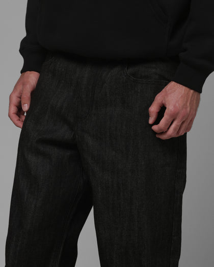 Loiter Selvedge Denim Boot Cut Jeans Black