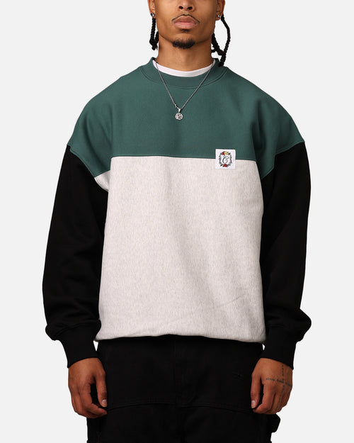 Carre Floral Oversized Panel Crewneck Black/Green
