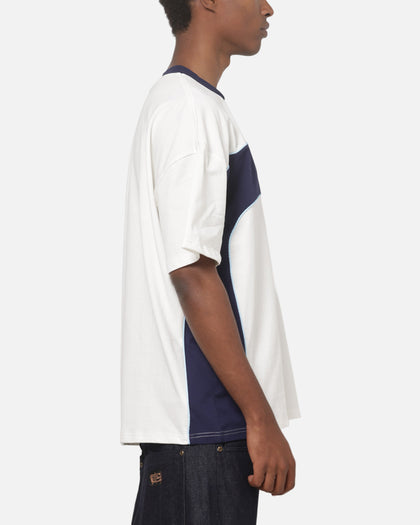 Carre Athletic Panel Crew T-Shirt Off White