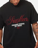 Saint Morta Regal Scripture Boxy T-Shirt Black Acidwash