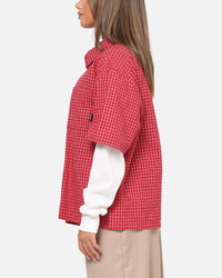Carre Archive Layered Shirt Red Plaid