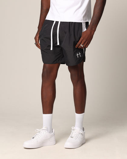 Saint Morta Relic Nylon Shorts Black/White