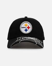 New Era Pittsburgh Steelers 'Spider Web Visor' 9FORTY A-Frame Snapback Black